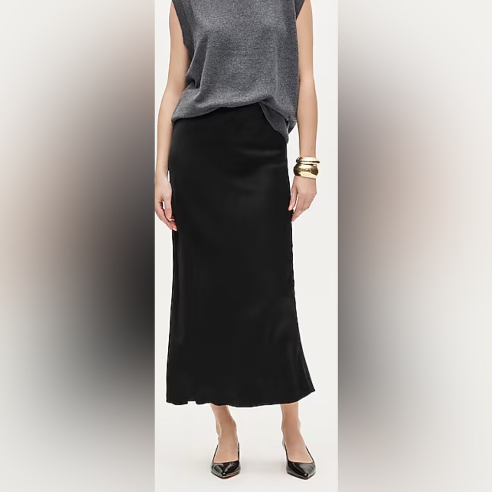 Like NEW J. Crew Silk Midi Skirt